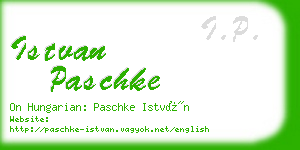 istvan paschke business card